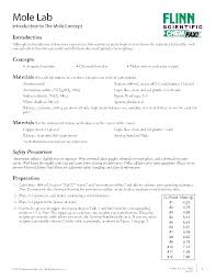 Therefore, mostly in chemistry, there is a need to define a new unit of measurement for the amount of substance, which contains the same number of. Mole Lab