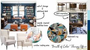 Creative Therapy Office Breath Of Color Transformation By Albie Knows Interior Design Decor Styling Home Organization Therapy Office Office Space Design Interior Design