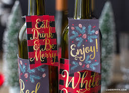 Your label is a statement regarding the quality of the wine in the bottle. Printable Christmas Wine Bottle Labels Lia Griffith