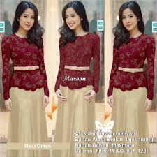 Pembayaran mudah, pengiriman cepat & bisa cicil 0%. 42 Gambar Baju Brokat Merah Marun Terlihat Keren Modelbaju Id