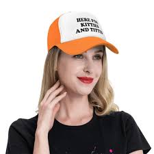 Gag Gift Trucker Hat Men Women Throwin Blue Strips Funny Trucker Hat