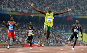 He was the first to achieve a double double by winning 100 m and 200 m. Usain Bolt Time