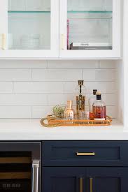 Maybe you would like to learn more about one of these? Navy Blue Kitchen Cabinets Brass Hardware Design Ideas