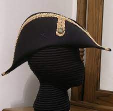 Bicorne With Gold Trim American Cocked Hat War Of 1812 Napoleon Hats Cheap Costumes Gold Trim