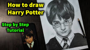 Harry potter is the main protagonist of the harry potter series. How To Draw Harry Potter Step By Step Sketch Tutorial Part 2 Pencil Shading Blending Hair Youtube