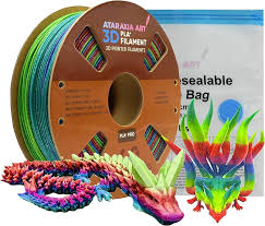 Amazon.com: ATARAXIA ART Glitter Fast Color Change Rainbow Filament,  Multicolor Shiny Glitter PLA 3D Printer Filaments 1.75mm, 1Kg/2.2lb Tidy  Winded Spools, with Filament Storage Bags, Fit Most FDM 3D Printers :  Industrial