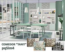 Sims 4 Cc S The Best Dining Room Tanit By Pqsim4 Sims Haus The Sims Sims 4 Cc Mobel