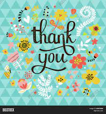 Cartoon thank you with flowers images. Thank You Bright Vector Photo Free Trial Bigstock