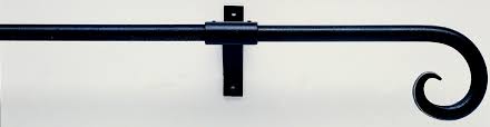 2 black wrought iron curtain hold backs strong metal holdback fabric drape arms. Artisan 16mm Wrought Iron Curtain Pole Curl The Home Of Interiors