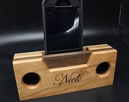 Wooden Cell Phone Amplifier Passive Cherry Walnut Etsy Phone Speaker Toy Car Storage Car Storage