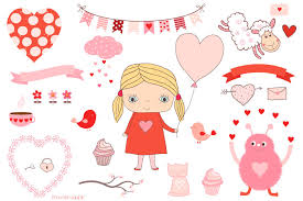 Maybe you would like to learn more about one of these? Cute Valentine Clipart Set Kawaii Love Clip Art Collection Pink Red Heart Cupcake Banner Bunting By Pravokrugulnik Thehungryjpeg Com
