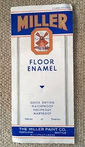 Vintage Miller Floor Enamel Color Chart Brochure 5 00