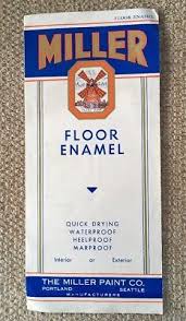 vintage miller floor enamel color chart brochure 5 00