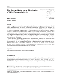 That number for india accounts for nearly 60% of the global increase in poverty in 2020, the analysis showed. Pdf The Extent Nature And Distribution Of Child Poverty In India
