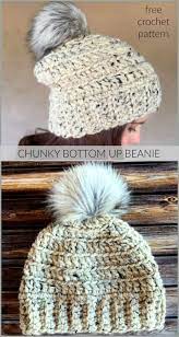 Chunky Bottom Up Beanie Crochet Pattern Beanie Crochet Pattern Chunky Yarn Crochet Bulky Yarn Patterns