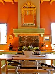 The Bright Colors In This Mexican Inspired Kitchen Reflect The Vibrant Warm Culture O Mexican Interior Design Contemporary Kitchen Interior Mexican Home Decor
