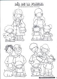 Dibujos de la familia para colorear pintar imprimir. Dibujos Para Colorear En El Dia De La Familia