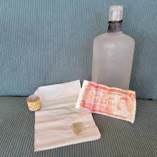 This message in a bottle was recently discovered on Sable Island!  Mark  Doucette, an Archaeology Technician from Potlotek First Nation, discovered  the bottle while doing archaeological work on the island. The