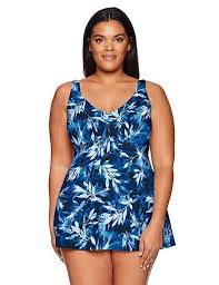 maxine of hollywood womens plus size v neck swim dress one