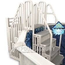 Confer Ses Complete Step Enclosure System With Gate Pool Steps Above Ground Pool Steps Pool Ladder