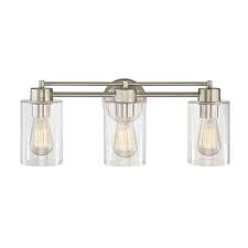 Seeded Glass Bathroom Light Satin Nickel 3 Lt At Destination Lighting Bathroom Lighting Contemporary Bathroom Lighting Glass Bathroom
