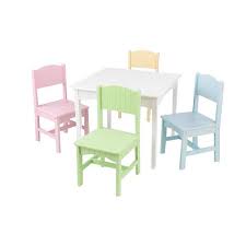 Nantucket Kids 5 Piece Writing Table And Chair Set Pastel Chair Kids Wooden Table Kids Table And Chairs