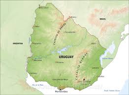 Claim a country by adding the most maps. Uruguay Physical Map