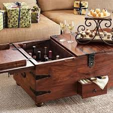 Wine Bar Treasure Trunk Chest Coffee Table Coffee Table Trunk Coffee Table Wood