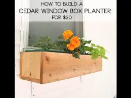 H potter window planter box copper flower outdoor plant container for windows attach to house deck balcony long rectangular shape 48 inch gar513b. How To Build A Cedar Window Box Planter For 20 Youtube