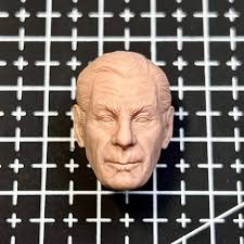 1/18 Scale Batman Butler Michael Gough Head Sculpt Unpainted Fit 3.75"  Figure