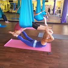 I Need A Friend That Loves Aerial Yoga As Much As I Do To Do This With Aerial Yoga Aerial Yoga Poses Aerial Yoga Hammock