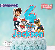 If you choose to purchase with a stick, it will come mounted onto a 6 white food safe lollipop sticks. Paw Patrol Ryder Marshall Chase Personalized Printable Cake Etsy Ryder Paw Patrol Paw Patrol Printables Paw Patrol Decorations