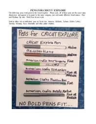 Pens For Cricut Explore Doc Cricut Explore Cricut Explore Projects Cricut Tutorials