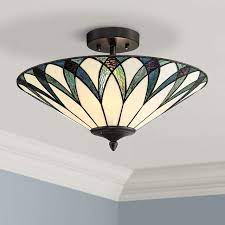 Tiffany style ceiling fixtures are sure to illuminate your living space with a. Filton 18 Wide Blue Tiffany Style Ceiling Light 68d13 Lamps Plus