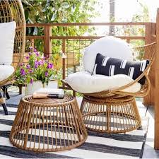 Black And White Striped Outdoor Ottoman Pin On Patio Update