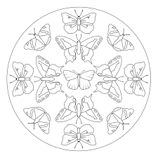 Butterfly Mandala 2 Mandala Insect Coloring Pages Butterfly Mandala