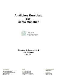 Maybe you would like to learn more about one of these? Amtliches Kursblatt Der Borse Munchen