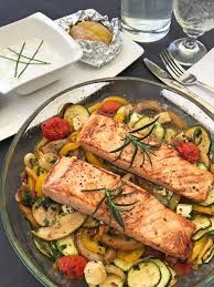 Ofengemuse Mit Lachs Lachs Gerichte Rezepte Lachs Mit Gemuse