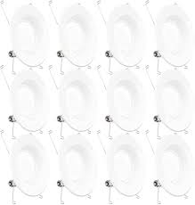 White led recessed retrofit downlight. Sunco Lighting 12 Pack 5 6 Inch Led Recessed Downlight Smooth Trim Dimmable 13w 75w 965 Lm 2700k Soft White Damp Rated Simple Retrofit Installation Ul Amazon Com