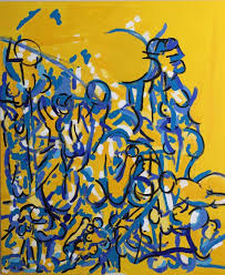 Blue Improvisation By Davide Angelo In 2020 Art Reflection Art Painting