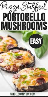 Portobello Pizza Keto Stuffed Mushrooms Recipe In 2020 Portobello Pizza Mushroom Recipes Recipes