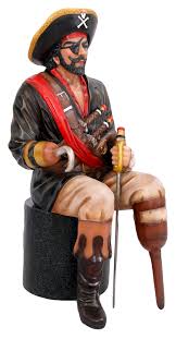 These life size pirate statues are sure to attract any crowd. Pirate Sitting On Bench Life Size Statue