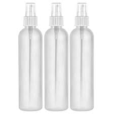Amazon Com Moyo Natural Labs 8 Oz Spray Bottles Fine Mist Empty Travel Containers Bpa Free Hdpe Plastic For Essential Oils And Liquids Cosmetics 3 Pack Translucent White Beauty