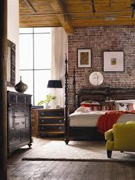 Wallsceilingsfloors Home Dark Wood Bedroom Furniture Brick Wall Bedroom