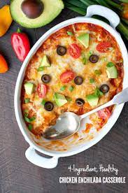 Cover and bake at 325° for 25 minutes. 4 Ingredient Healthy Chicken Enchilada Casserole The Seasoned Mom