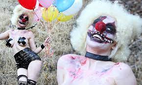 Courtney Stodden goes TOPLESS in bondage gear for 'killer clown' Halloween  costume | Daily Mail Online