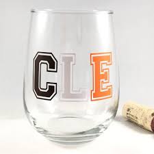 Cleveland Browns Cle Wine Glass Cleveland Browns Wine Glass Cleveland Glass Browns Glass Cleveland Browns Gi Wine Glass Cleveland Browns Gifts Cleveland Browns