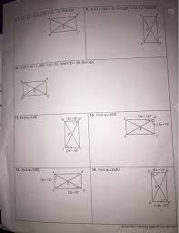 6.2 properties of parallelograms : Solved Unit 7 Polygons Quadrilaterals Name Id Homewor Chegg Com