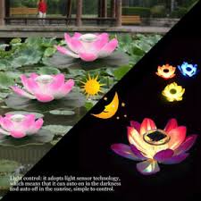 The solar lotus light is decorative light that combines. Wege Sockelleuchten Floating Solar Powered Led Lotus Flower Light Pond Pool Garden Landscape Lamp Garten Terrasse Callvet Com Br