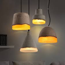 Loomier Mini Concrete Light Shade Wire Suspended 1 Light Pendant Light Concrete Light Concrete Pendant Light Concrete Pendant Lamp Light up your home with these classic or contemporary designs.